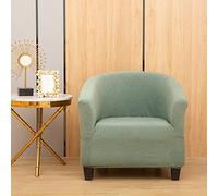 GUYIRT 1 Pièce Housse de Fauteuil Cabriolet, Extensible Et Lavable Housse de Fauteuil Club Jacquard Revêtement de Canapé Couleur Unie Tricot Housse Fauteuil-M