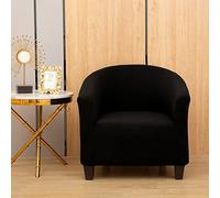 GUYIRT 1 Pièce Housse de Fauteuil Cabriolet, Extensible Et Lavable Housse de Fauteuil Club Jacquard Revêtement de Canapé Couleur Unie Tricot Housse Fauteuil-D