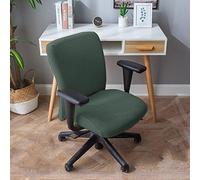 GUYIRT Épais Housse De Chaise De Bureau Jacquard Lavable Housse De Fauteuil De Bureau Durable Housse De Fauteuil Rotatif Protector pour Chaise pour La Fête De Mariage à La Maison -Vert
