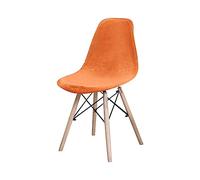 GUYIRT Housse Chaise Lot De 2 4 6, Velours Housse De Chaise Scandinave Antidérapant Lavable Housse pour Chaise De Salle à Manger Scandinave-Orange-4 pièces