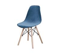 GUYIRT Housse Chaise Lot De 2 4 6, Velours Housse De Chaise Scandinave Antidérapant Lavable Housse pour Chaise De Salle à Manger Scandinave-Bleu-4 pièces