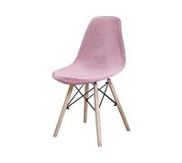 GUYIRT Housse Chaise Lot De 2 4 6, Velours Housse De Chaise Scandinave Antidérapant Lavable Housse pour Chaise De Salle à Manger Scandinave-Rose-4 pièces