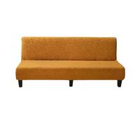 GUYIRT Housse Clic Clac Canape Lit Extensible, Couleur Unie Housse De Canapé Lit sans Bras, Ajusté Revêtement De Canapé pour Animaux De Compagnie Et Enfants-Jaune