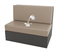 GUYIRT Housse de banc imperméable en cuir extensible pour chien, chat, enfant (camel, 1 housse de dossier et 1 housse de banc)