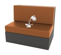 GUYIRT Housse de banc imperméable en cuir extensible pour chien, chat, enfant (orange, 1 housse de dossier et 1 housse de banc)