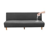 GUYIRT Housse de canapé-lit futon imperméable sans accoudoirs - Housse de futon sans accoudoirs - Pour salon, chambre à coucher (gris foncé, taille S)