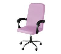 GUYIRT Housse De Chaise De Bureau Universel Lavable Housse De Fauteuil De Bureau Anti-poussière Extensible Housse De Fauteuil Rotatif Housse De Chaise De Bureau -Rose Clair-Petit