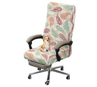 GUYIRT Housse de chaise d'ordinateur imprimée, housse de chaise de bureau extensible avec fermeture éclair, housse de siège de rechange pour chaise de bureau, pour la maison et le bureau (5)