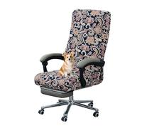 GUYIRT Housse de chaise d'ordinateur imprimée, housse de chaise de bureau extensible avec fermeture éclair, housse de siège de rechange pour chaise de bureau, pour la maison, le bureau (9)