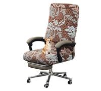 GUYIRT Housse de chaise d'ordinateur imprimée, housse de chaise de bureau extensible avec fermeture éclair, housse de siège de rechange pour chaise de bureau, pour la maison et le bureau (2)