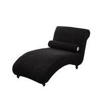 GUYIRT Housse De Chaise Longue pour Salon, Doux Elastique Chaise Longue Stretch Lavable Canapé Relax Sofa Housse pour Les Enfants-Noir