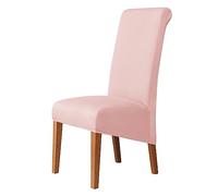 GUYIRT Housse De Chaise pour Chaises De Salle à Manger, De Retour Housse Chaise Protecteur De Chaise XL pour Salon Mariage Hôtel Banquet-Rose-6 PIÈCES