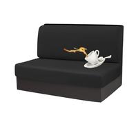GUYIRT Housse de coussin de rechange imperméable pour camping-car - Comprend 1 housse de dossier et 1 housse de banc (noir)