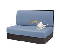 GUYIRT Housse de coussin de rechange imperméable pour camping-car - Comprend 1 housse de dossier et 1 housse de banc (bleu clair)