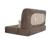 GUYIRT Housse de coussin en jacquard pour camping-car, housse de coussin élastique lavable (café foncé, lot de 1)