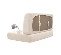 GUYIRT Housse de siège imperméable en tissu extensible pour camping-car, chien, chat, enfant (beige)
