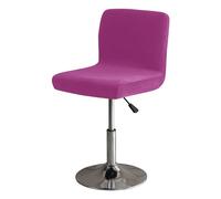 GUYIRT Housse De Tabouret De Bar Pivotant avec Dossier, Housses en Velours pour Tabourets De Bar Protection Anti Poussière pour Chaises De Pub à Dossier Court-Violet-Lot de 4