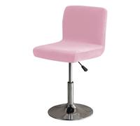 GUYIRT Housse De Tabouret De Bar Pivotant avec Dossier, Housses en Velours pour Tabourets De Bar Protection Anti Poussière pour Chaises De Pub à Dossier Court-Rose-Lot de 2