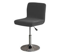 GUYIRT Housse De Tabouret De Bar Pivotant avec Dossier, Housses en Velours pour Tabourets De Bar Protection Anti Poussière pour Chaises De Pub à Dossier Court-Noir-Lot de 4