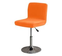 GUYIRT Housse De Tabouret De Bar Pivotant avec Dossier, Housses en Velours pour Tabourets De Bar Protection Anti Poussière pour Chaises De Pub à Dossier Court-Couleur Orange-Lot de 4