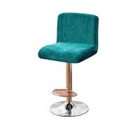 GUYIRT Housse De Tabouret De Bar Velours, 2 4 6 Pièces Pivotantes Housse De Chaise De Tabouret De Bar, Housse Lavable pour Chaises à Tabouret à Dossier Court-Bleu-Lot de 4