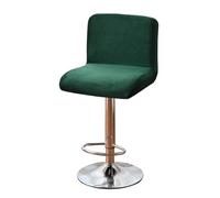 GUYIRT Housse De Tabouret De Bar Velours, 2 4 6 Pièces Pivotantes Housse De Chaise De Tabouret De Bar, Housse Lavable pour Chaises à Tabouret à Dossier Court-Vert foncé-Lot de 6