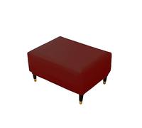 GUYIRT Housse imperméable pour repose-pieds en cuir, housse de tabouret ottoman, antidérapante pour salon, chat et chien (rouge, taille L)