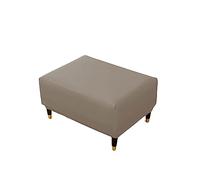 GUYIRT Housse imperméable pour repose-pieds en cuir, housse de tabouret ottoman, antidérapante pour salon, chat et chien (kaki, taille M)