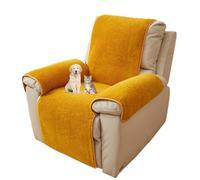 GUYIRT Housse pour Fauteuil Relax Electrique, Housse pour Canapé Relax Electrique, Housse De Fauteuil Relax Extensible 1 Place, Antidérapante, Lavable (Jaune,22 x 82 Pouces (56 x 207 cm))