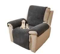 GUYIRT Housse pour Fauteuil Relax Electrique, Housse pour Canapé Relax Electrique, Housse De Fauteuil Relax Extensible 1 Place, Antidérapante, Lavable (Gris foncé,22 x 82 Pouces (56 x 207 cm))
