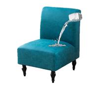GUYIRT Housses de chaise d'appoint sans accoudoirs en cuir imperméable pour chaises de salle à manger sans accoudoirs pour salon (bleu)