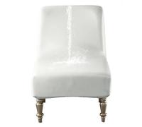 GUYIRT Housses de chaise d'appoint sans accoudoirs, housse de chaise sans accoudoirs, imperméable, en cuir synthétique, pour salon, salle à manger, hôtel (blanc)