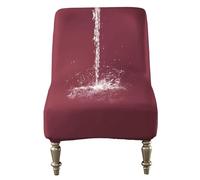 GUYIRT Housses de chaise d'appoint sans accoudoirs, imperméable, en cuir synthétique, pour salon, salle à manger, hôtel (bordeaux)