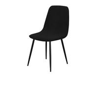 GUYIRT Lot de 2, 4, 6 housses de chaise en jacquard pour chaises de salle à manger modernes du milieu du siècle, housses de protection pour chaises de cuisine pour enfants (noir, lot de 6)
