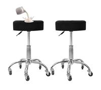 GUYIRT Lot de 2, 4 ou 6 housses de siège de tabouret de bar ronds imperméables et antidérapantes - Pour cuisine, hôtel (noir)