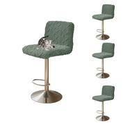GUYIRT Lot de 4 housses de tabouret de bar avec dossiers, réutilisables pour tabouret de comptoir, chaises de salle à manger contre les chats et les chiens (vert, 4 pièces)