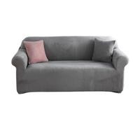 GUYIRT Velours épais Housse De Canapé, Anti Rides Couvre pour Canapé pour Le Salon, Housses Extensibles pour Canapés Et Chaises, Rester en Place-Gris Clair-2 Places 145-185cm