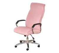 GUYIRT Velours Housse De Chaise, Housse pour Chaise De Bureau Universel Housse De Fauteuil De Bureau Antidérapant Lavable Protector pour Chaise-Rose-Grand