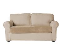 GUYIRT Velours Housse De Siège De Canapé Extensible Housse Coussin D'assise Protecteur De Meubles Antidérapant Lavable Housse De Coussin De Canapé Housse De Rechange pour Canapé -café-2 Places