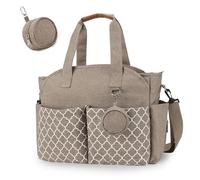 Guyisile Sac à Langer Bébé Multifonction, 13 Poches Grande Capacité, Sac Maternité Imperméable Bandoulière, Sac pour Poussette avec Trousse Tétine, Sac de Voyage pour Maman et Papa