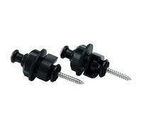 Guyker 1 paire de boutons de verrouillage de sangle de guitare basse, système de fixation à dégagement rapide pour guitare électrique, acoustique, folk, basse, ukulélé (GE010, noir)