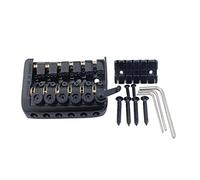 Guyker 6 String Saddle Headless Guitar Bridge Tailpiece With Worm Involved String Device for Headless Guitar Accessories W2004 Black