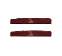 Guyker ATR-7431 Lot de 2 écrous de selle de chevalet en os pour guitare acoustique folk Rouge 74 x 3 x 11 mm