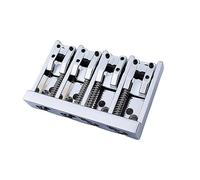 Guyker Chevalet de guitare basse - Chevalet de basse de style A à 4 cordes .656" .787" .723" .750" .780" .787" Réglage de l'espacement des cordes, chromé