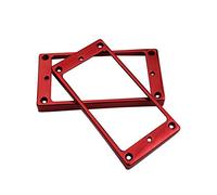 Guyker Curved Bottom Metal Humbucker Pickup Mounting Ring Set - Bridge and Neck Pickups Cover Frame Replacement Compatible with Les Paul LP Style Electric Guitar or Precision Bass(2PCS, Rose Red)