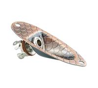 Guyker GJ009 Plaque jack en métal ovale en forme de bateau pour guitare électrique et basse Bronze