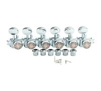 Guyker Lot de 6 mécaniques de guitare vintage à verrouillage en ligne - Têtes de chevilles de réglage de rechange pour guitares électriques, folk ou acoustiques de style ST TL - Chrome