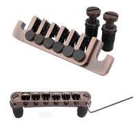 Guyker LP Chevalet de selle à rouleau Tune-O-Matic GM005 + cordier vintage TP-6 de rechange compatible avec guitare électrique Les Paul LP 6 cordes (bronze)