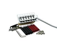 Guyker Pont de trémolo pour guitare avec selle à rouleaux, bloc, ressort et griffe, barre vibrato pop-in, kit d'installation complet (GG-1001, Chrome)
