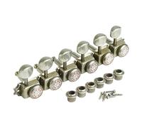 Guyker Relic Guitar Tuners, Tuning Key, Machine Head (6 for Right Handed), Vintage-style Oval Knob 6-In-Line Tuners, Relic Nickel Aged Collection Compatible with Tele TL Telecaster